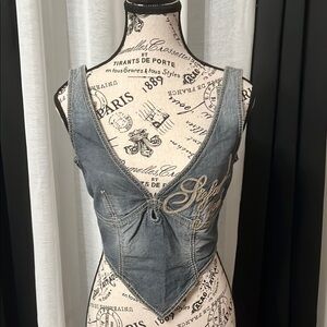 Stylish Stefanel Jeans Denim Corset Top
